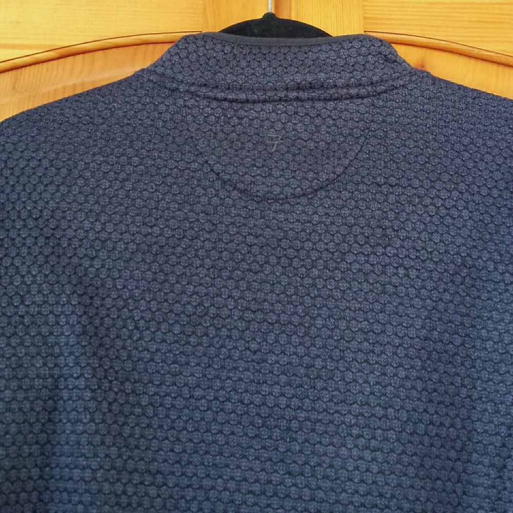 NWT Liv Outdoor Men's Blue Textured Knit 1/4 Zip Pullover S - Picture 7 of 14